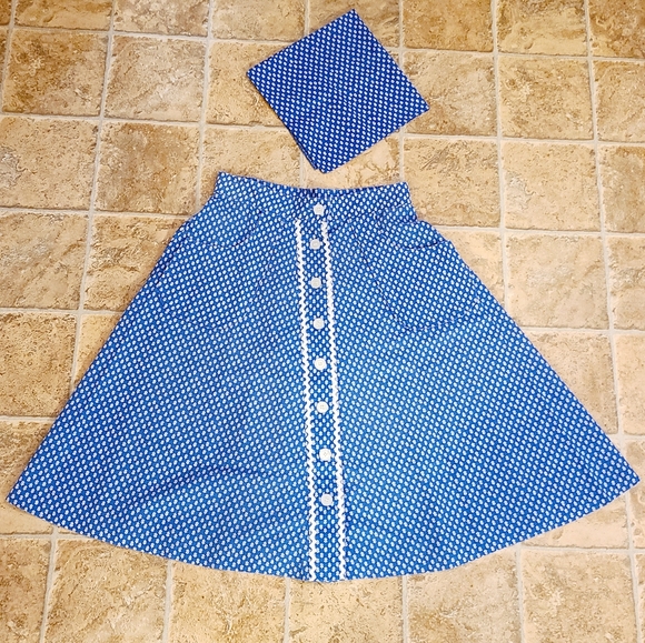 1960’s Groovy Mod Floral Mini Handmade A-Line Skirt - Picture 1 of 7